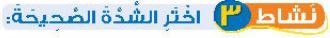 نشاط 3 اختر الشدة الصحيحة
